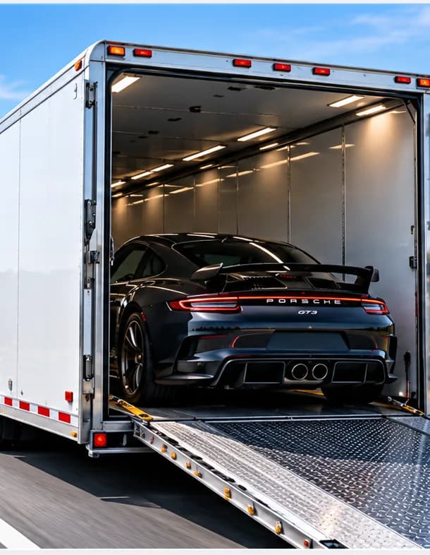 Enclosed Auto Transport equipment illustration