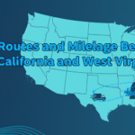 California to West Virginia Car Shipping Routes & Mileage
